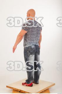 Whole body modeling reference blue jeans gray tshirt 0004